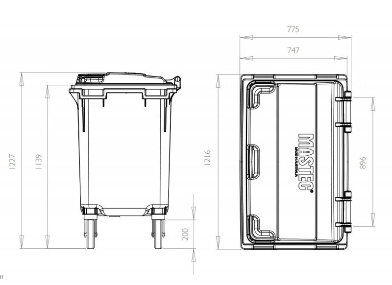 Wheelie Bin 660L