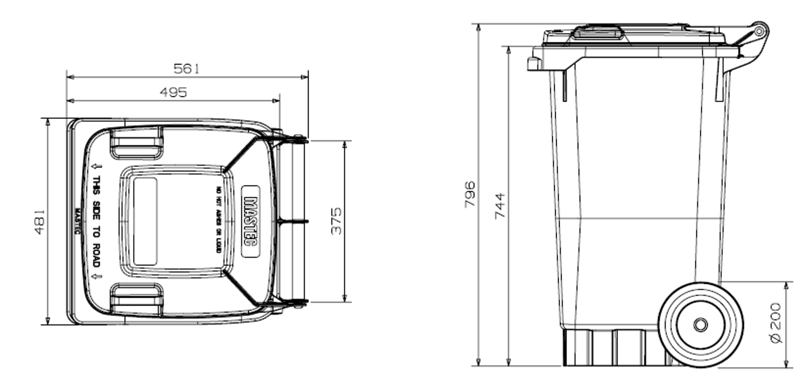 Wheelie Bin 80L