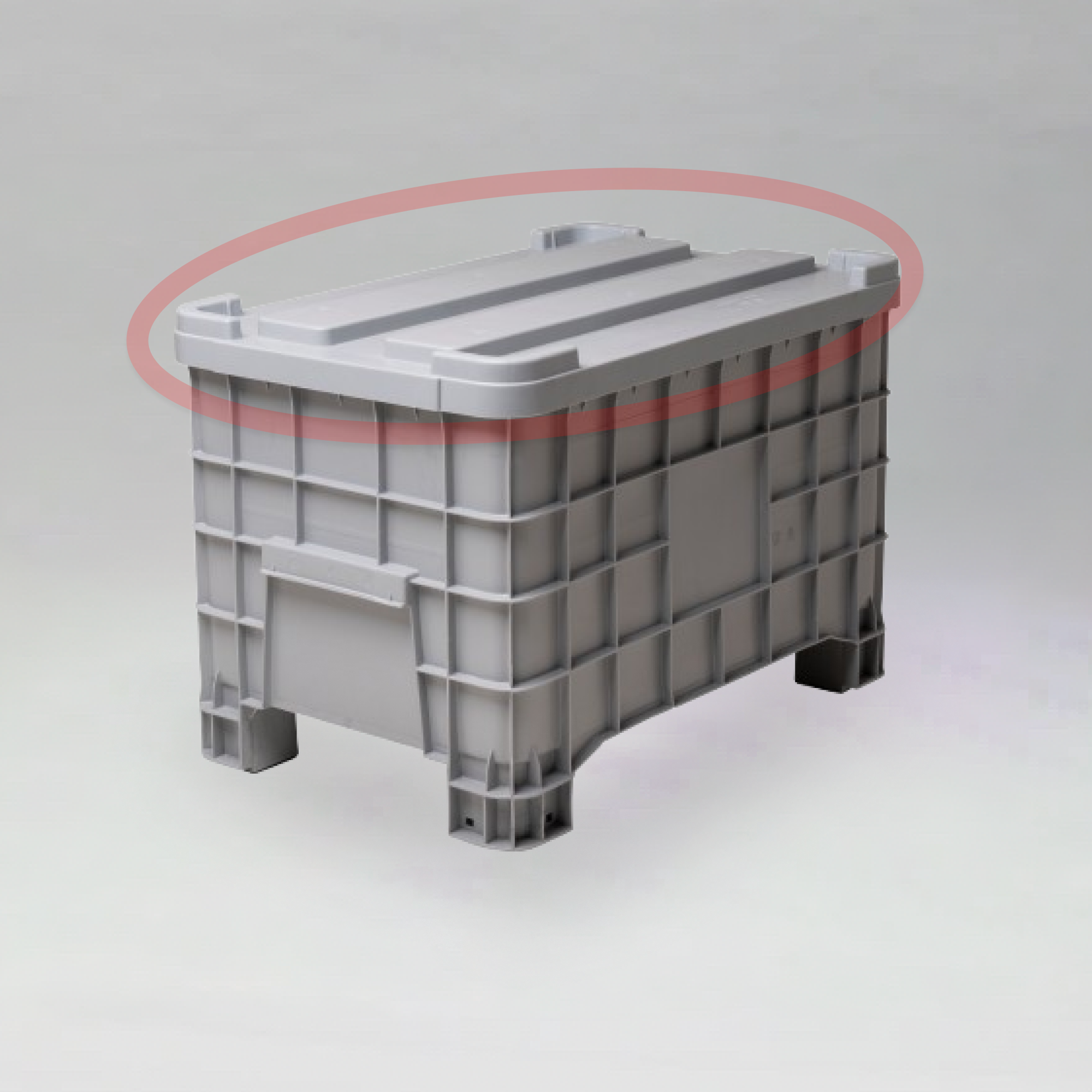 AGRI PALLET LID 300 - LIGHT GREY - ITALY