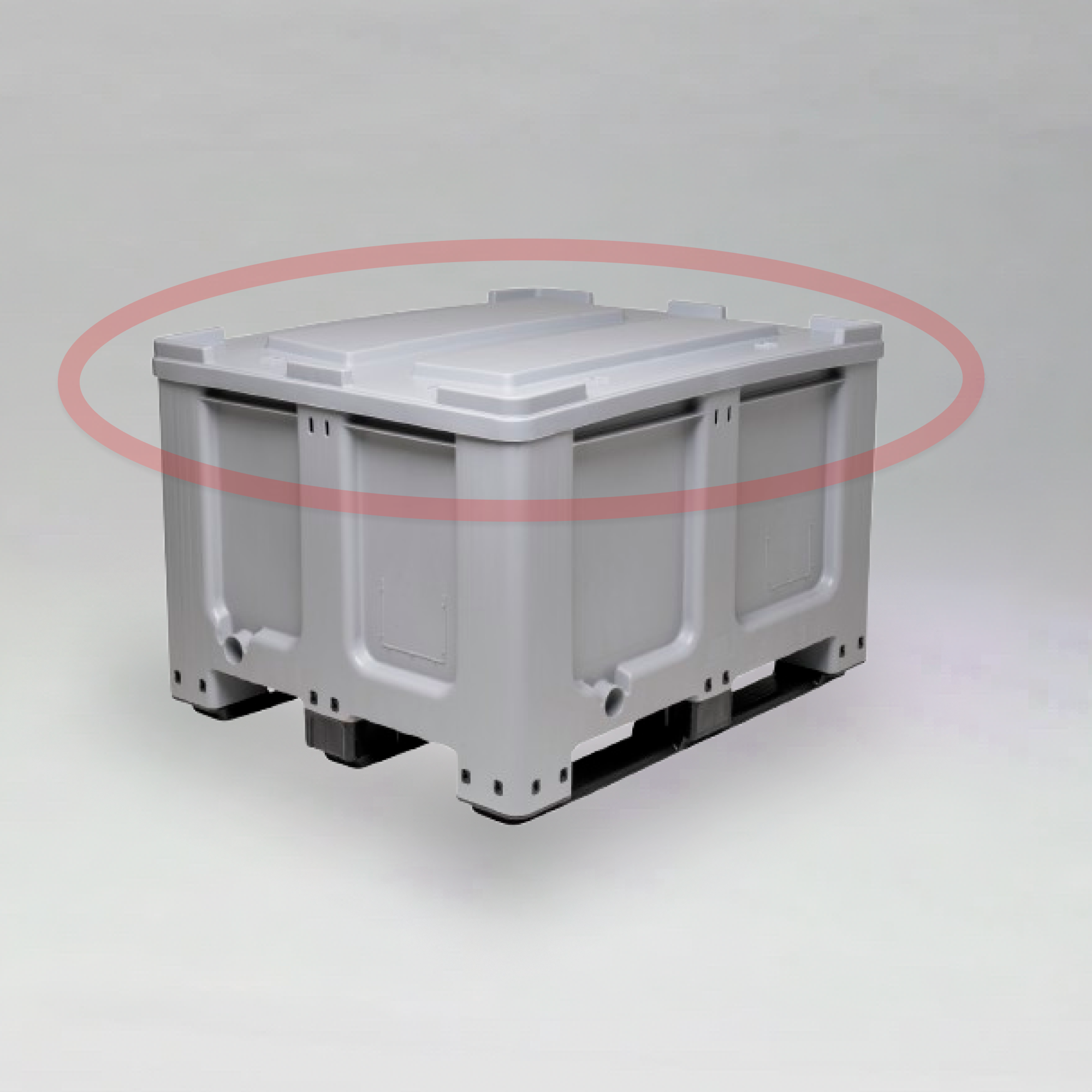 AGRI PALLET LID 610 400 - LIGHT GREY - ITALY